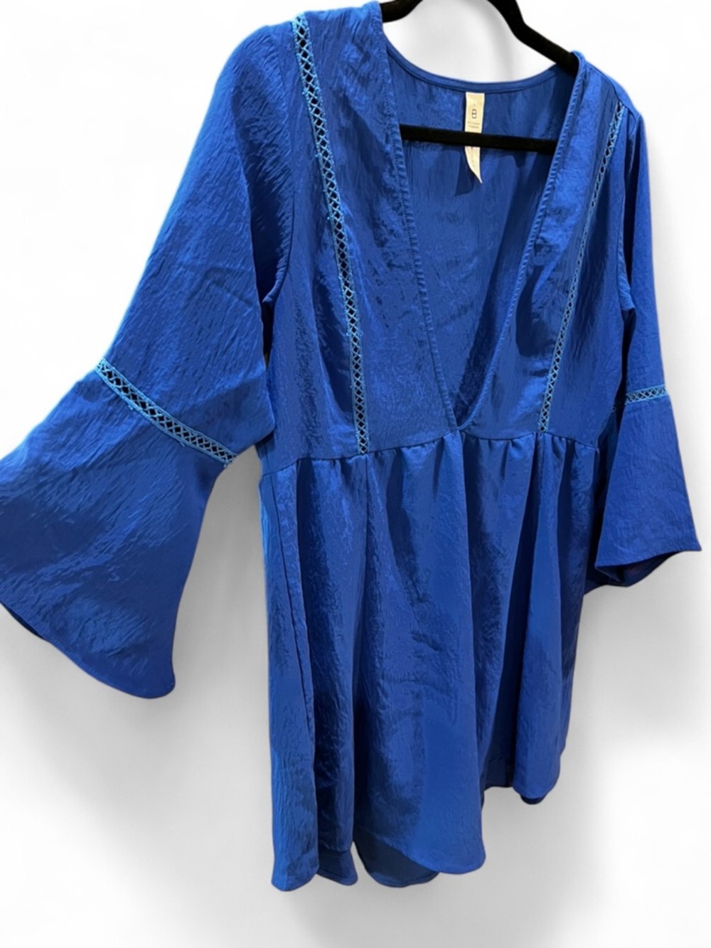 Vibrant Royal Blue V-Neck Tunic